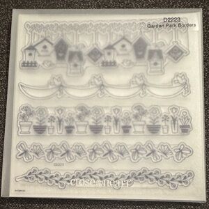 Close to My Heart Garden Park Borders Stamp Set - Gray
